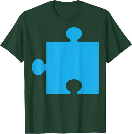 Puzzle 2 Easy Puzzle Pieces Couple Halloween Costume T-Shirt - T-Shirt | Forest
