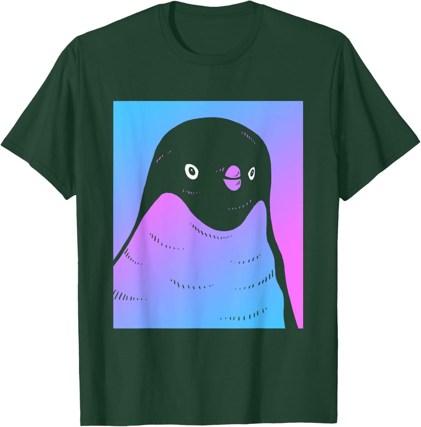 Vaporwave Penguin Aesthetic Pastel Goth Aquatic Bird T-Shirt - T-Shirt | Forest