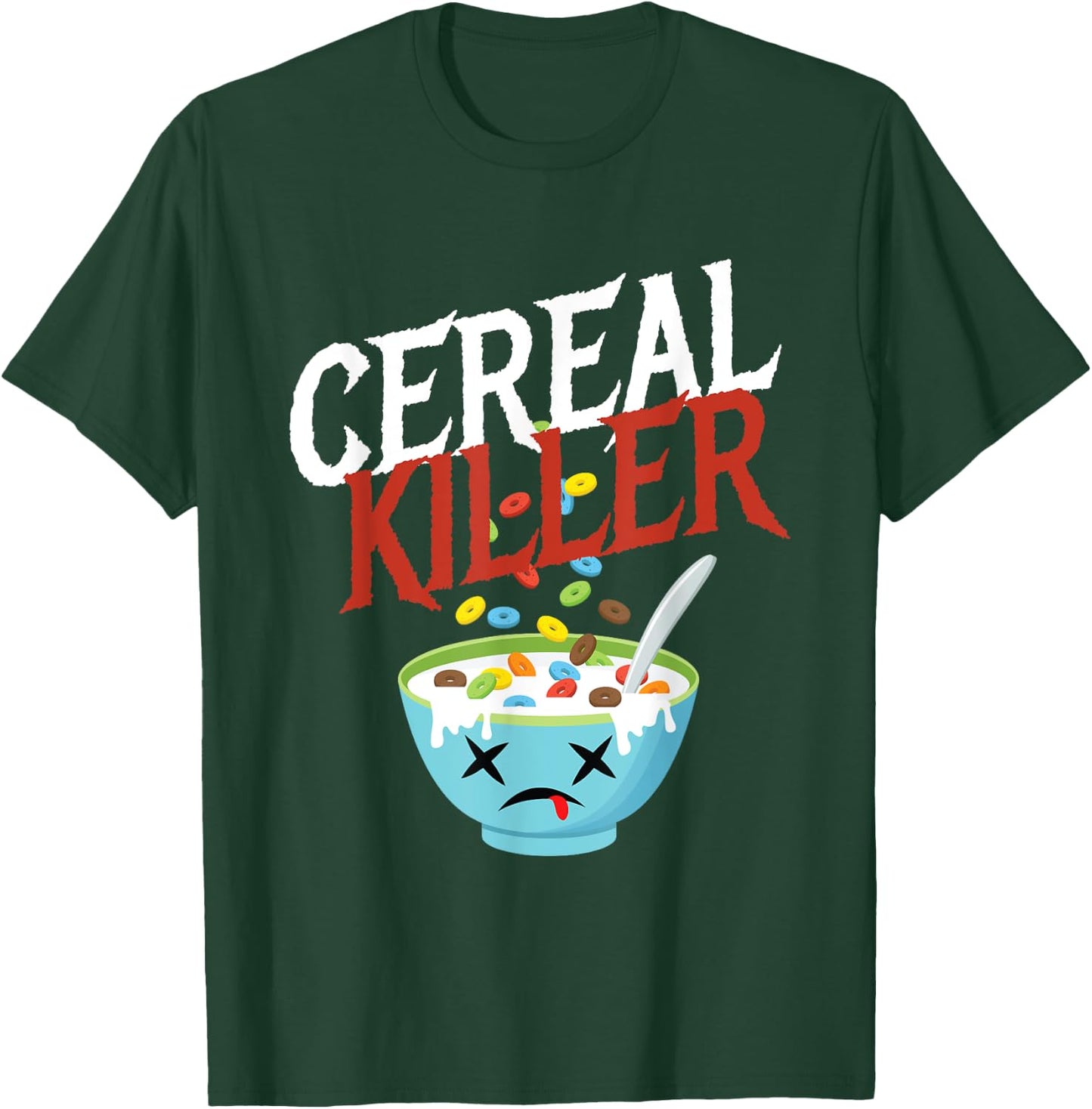 Cereal Killer I Costume Breakfast Cereal Halloween Party T-Shirt - T-Shirt | Forest