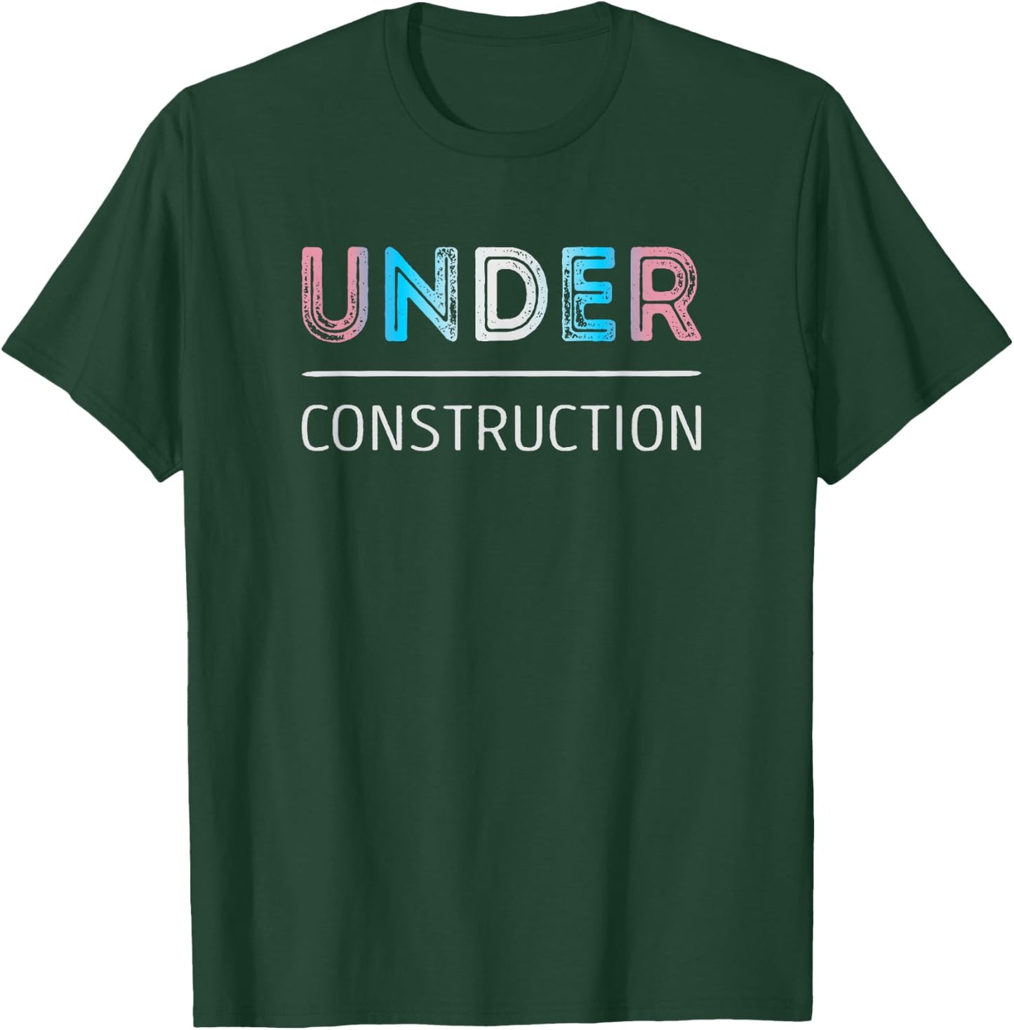 Under Construction Trans Pride T-Shirt - T-Shirt | Forest