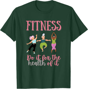 FUNNY FITNESS Shirt for Senior Citizen Workout Gym T-Shirt - T-Shirt | Forest