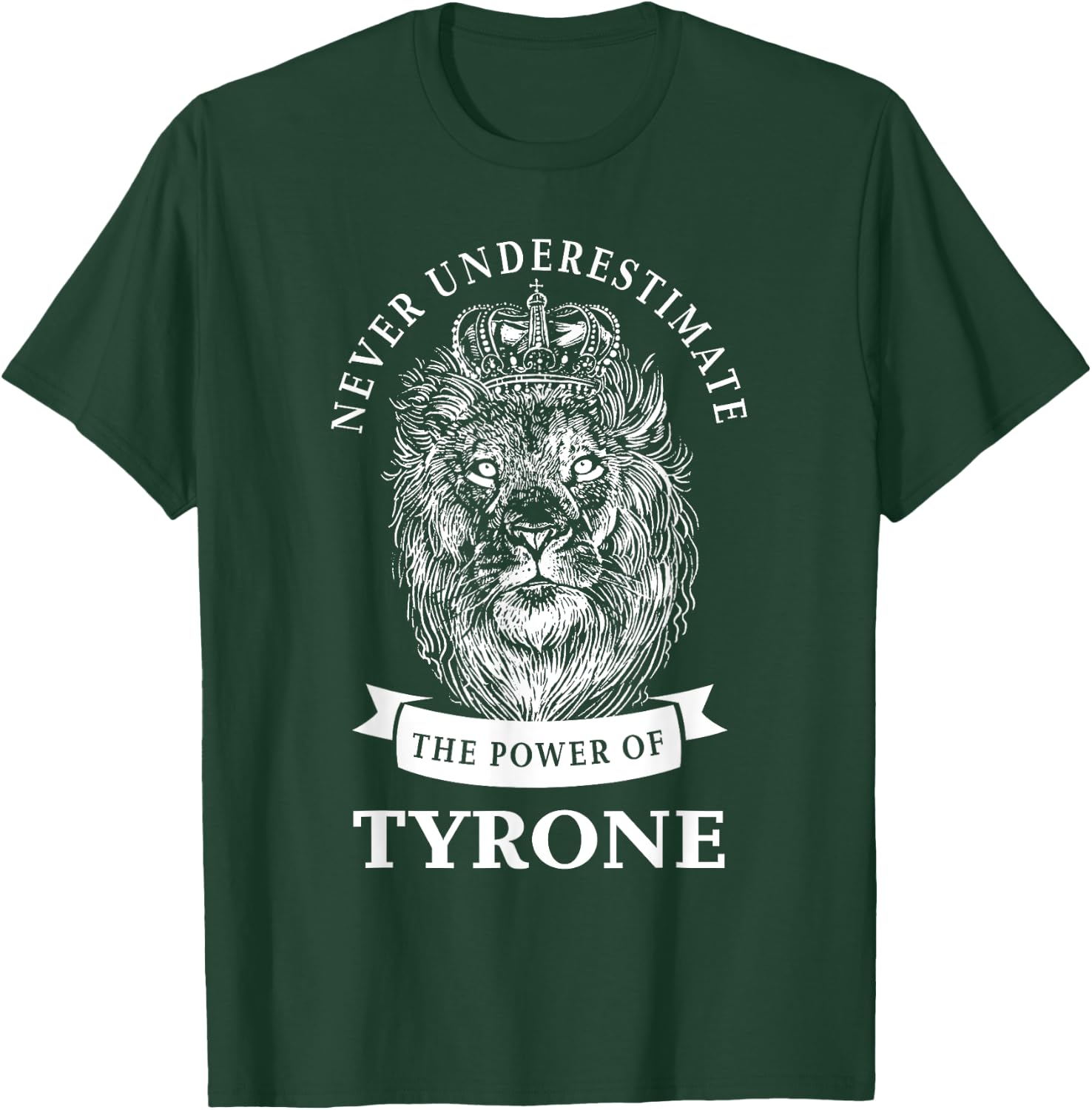 Tyrone Name Lion T-Shirt - T-Shirt | Forest