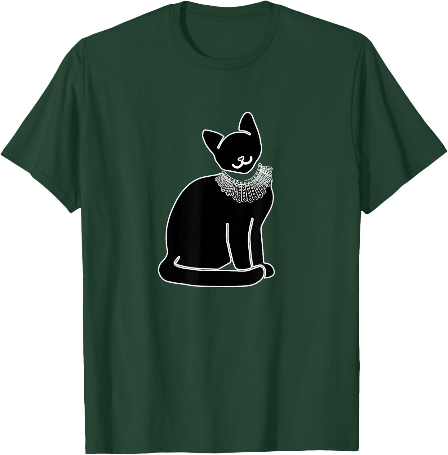 Cat with Ruth Bader Ginsburg Collar RBG T-Shirt - T-Shirt | Forest