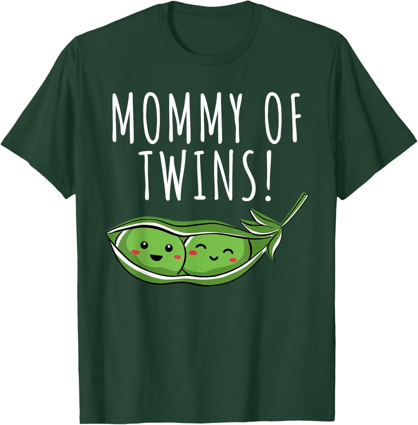 Two Peas in a Pod Mommy of Twins funny vegetable T-Shirt - T-Shirt | Forest
