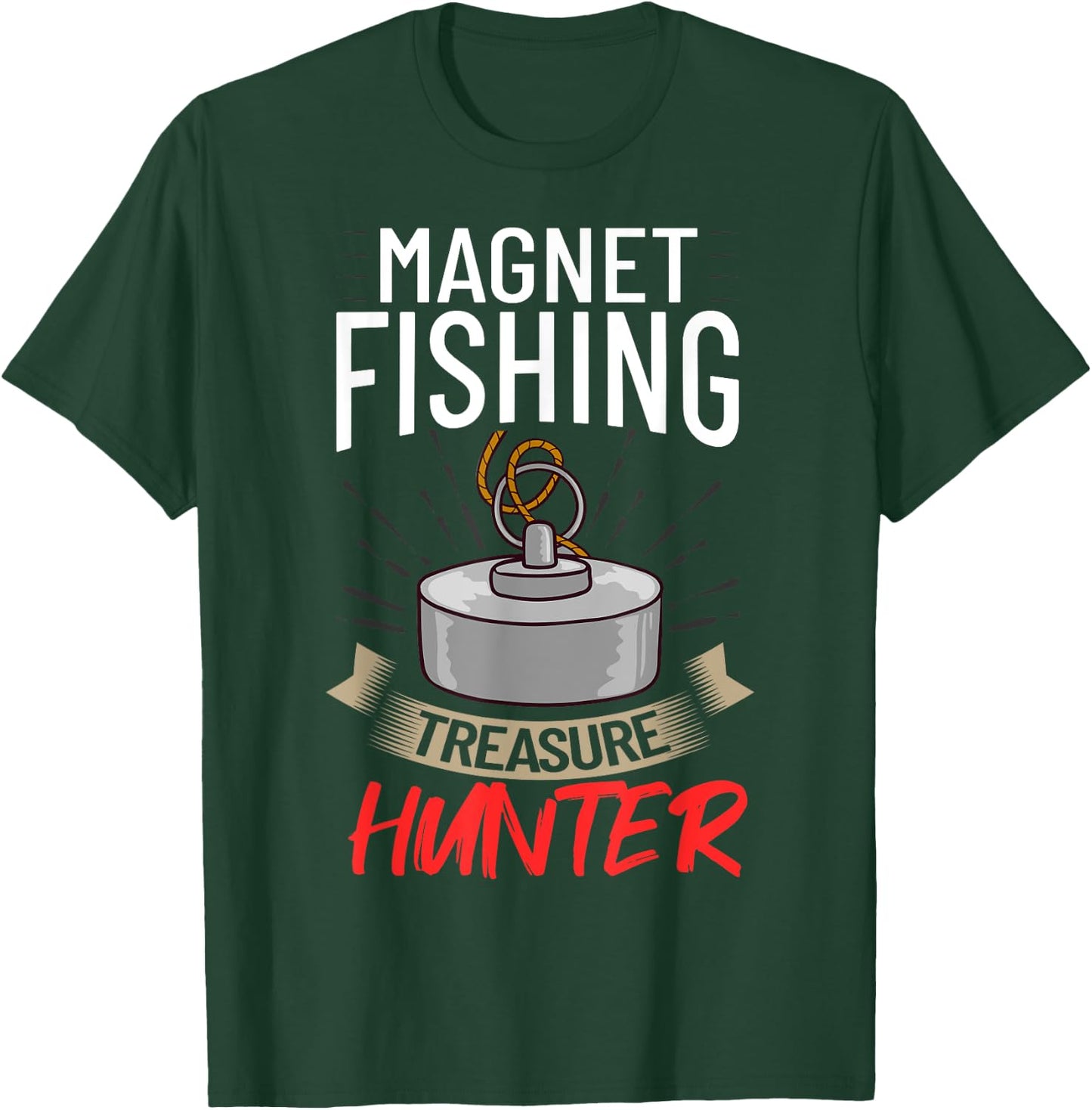 Magnet Fishing Beginner Fisher Usa Fisherman T-Shirt - T-Shirt | Forest