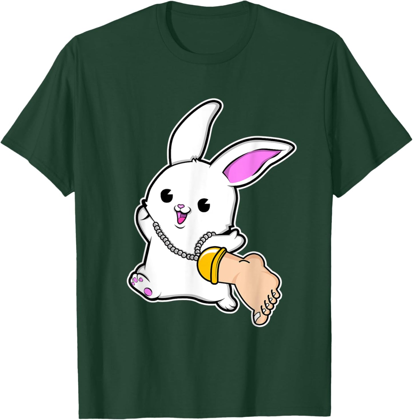 Funny Lucky Rabbits Foot Pun Bunny Lucky Charm T-Shirt - T-Shirt | Forest