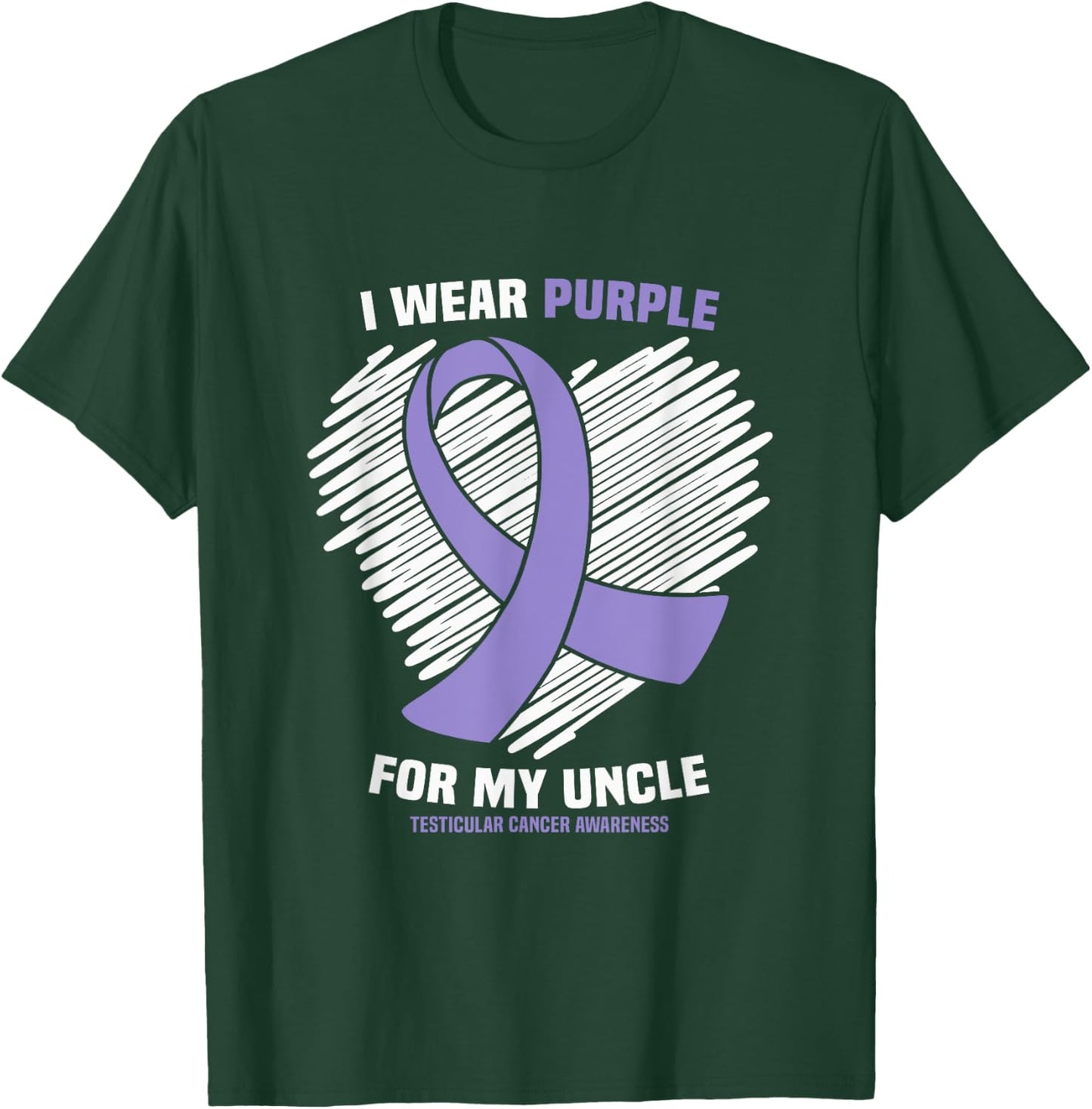 I Wear Purple For My Uncle Testicular Cancer Awareness T-Shirt - T-Shirt | Forest
