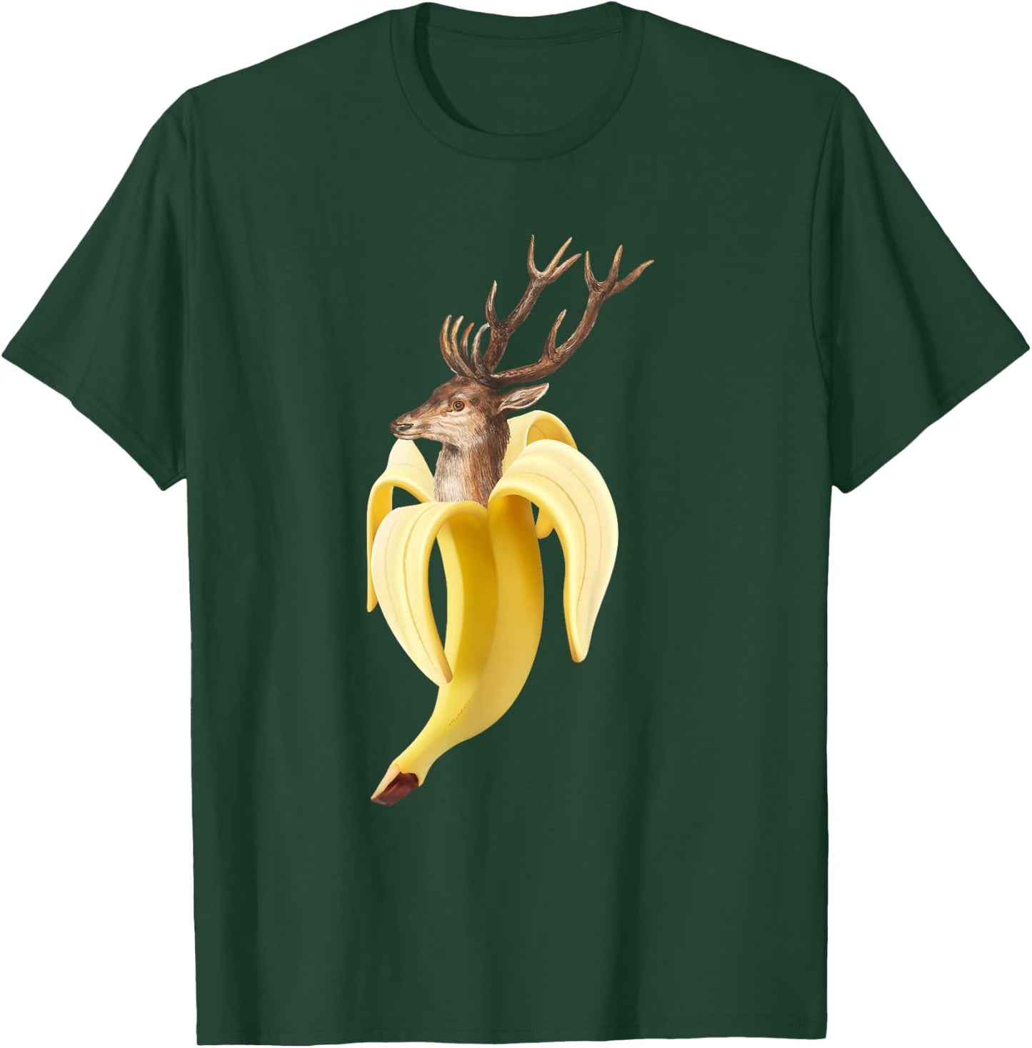 Deer in Banana Hunter Forest Deer T-Shirt - T-Shirt | Forest
