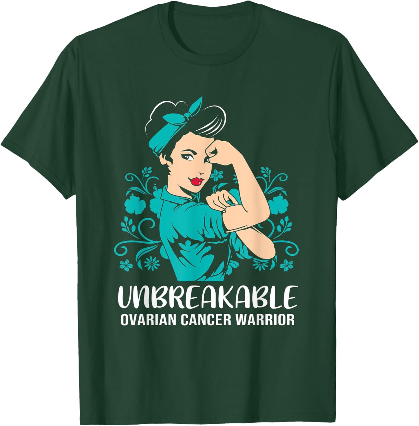 Unbreakable Ovarian Cancer Warrior T-Shirt - T-Shirt | Forest