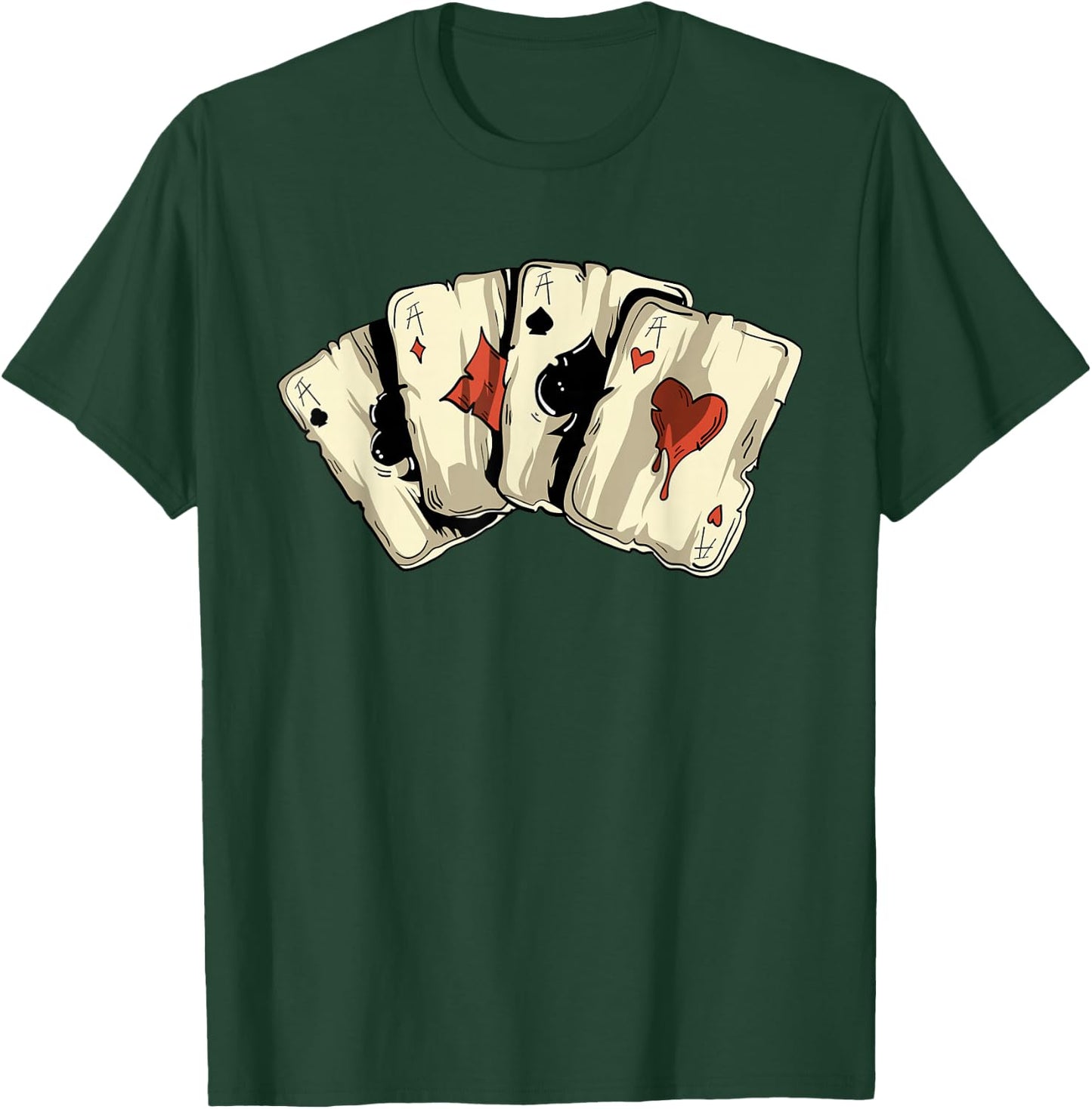 Poker Player Texas Holdem - Card Game Poker T-Shirt - T-Shirt | Forest