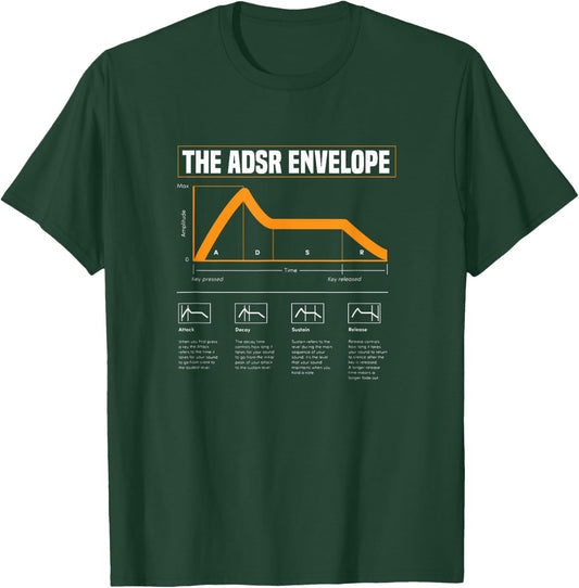 ADSR Modular Life Waveform Synth Nerd Synthesizer T-Shirt - T-Shirt | Forest