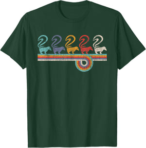 Retro Vintage Skunk - Animal Lover Zookeeper Zoologist T-Shirt - T-Shirt | Forest