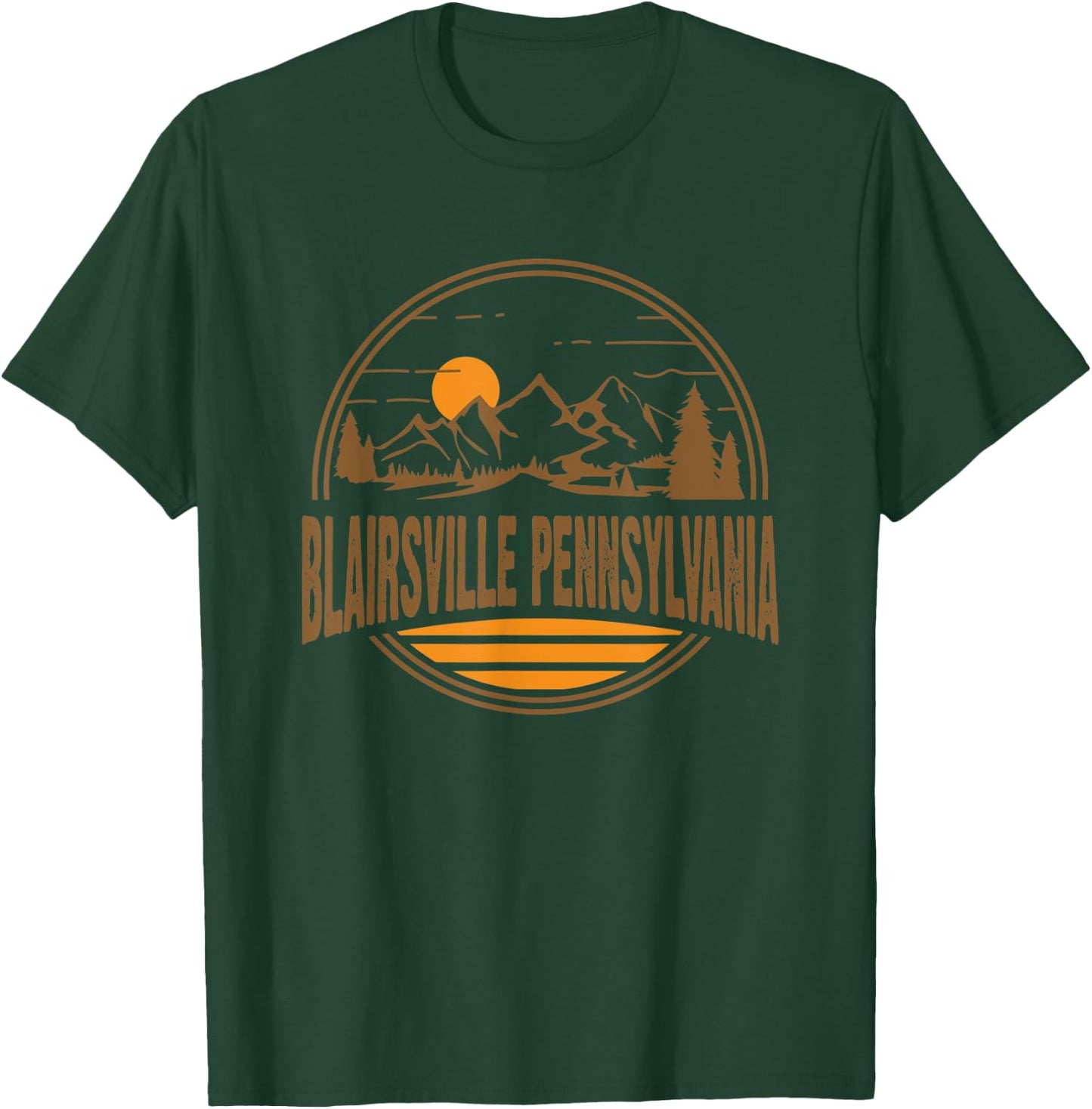 Vintage Blairsville Pennsylvania Mountain Hiking Print T-Shirt - T-Shirt | Forest