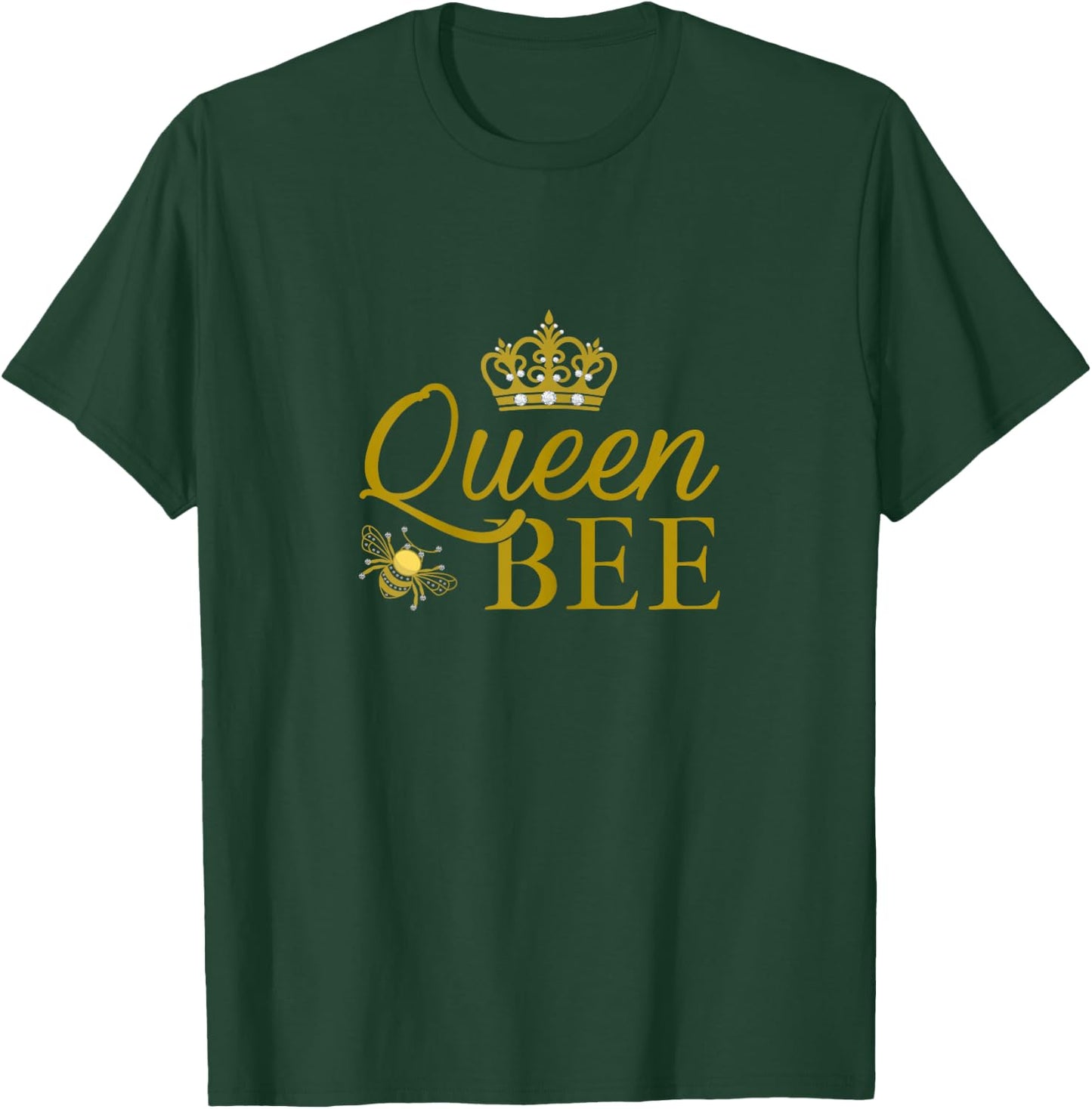 Queen Bee Graphic Beekeeper Hive Beekeping Honey Bee Lover T-Shirt - T-Shirt | Forest