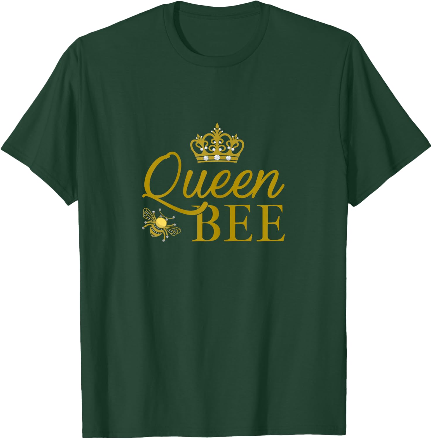Queen Bee Graphic Beekeeper Hive Beekeping Honey Bee Lover T-Shirt - T-Shirt | Forest