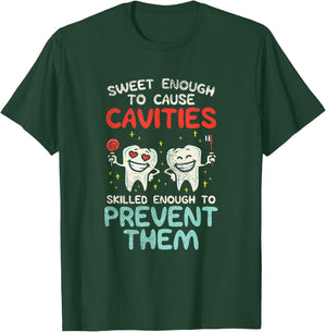 Cute Dentist Office Humor | Funny Dental Hygiene Hygienist T-Shirt - T-Shirt | Forest