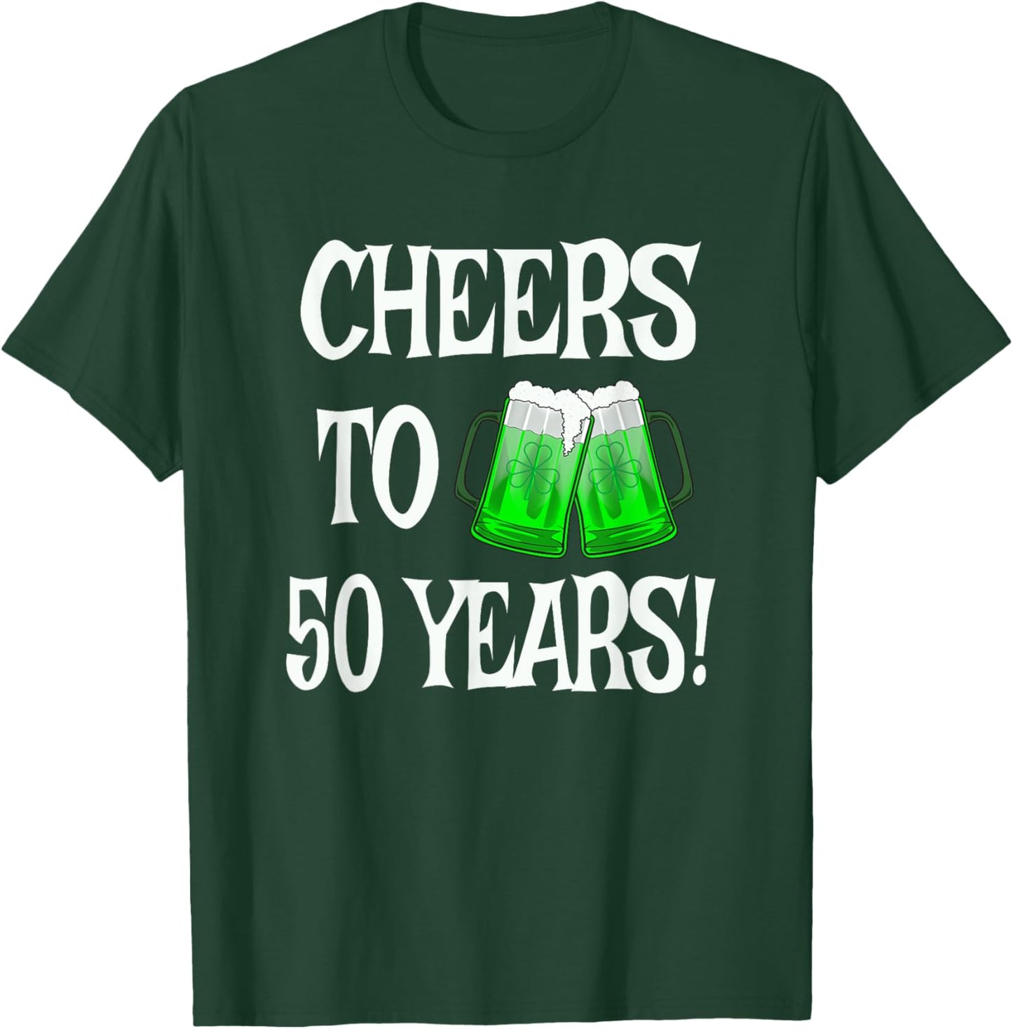 St Patricks Day 50th Anniversary Beer Mug 50 Years Birthday T-Shirt - T-Shirt | Forest
