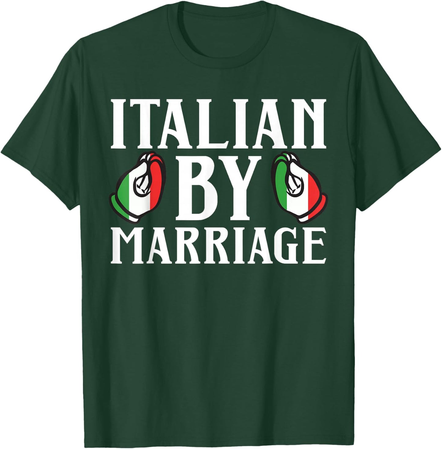 Italian By Marriage Couples Ring Relationship T-Shirt - T-Shirt | Forest