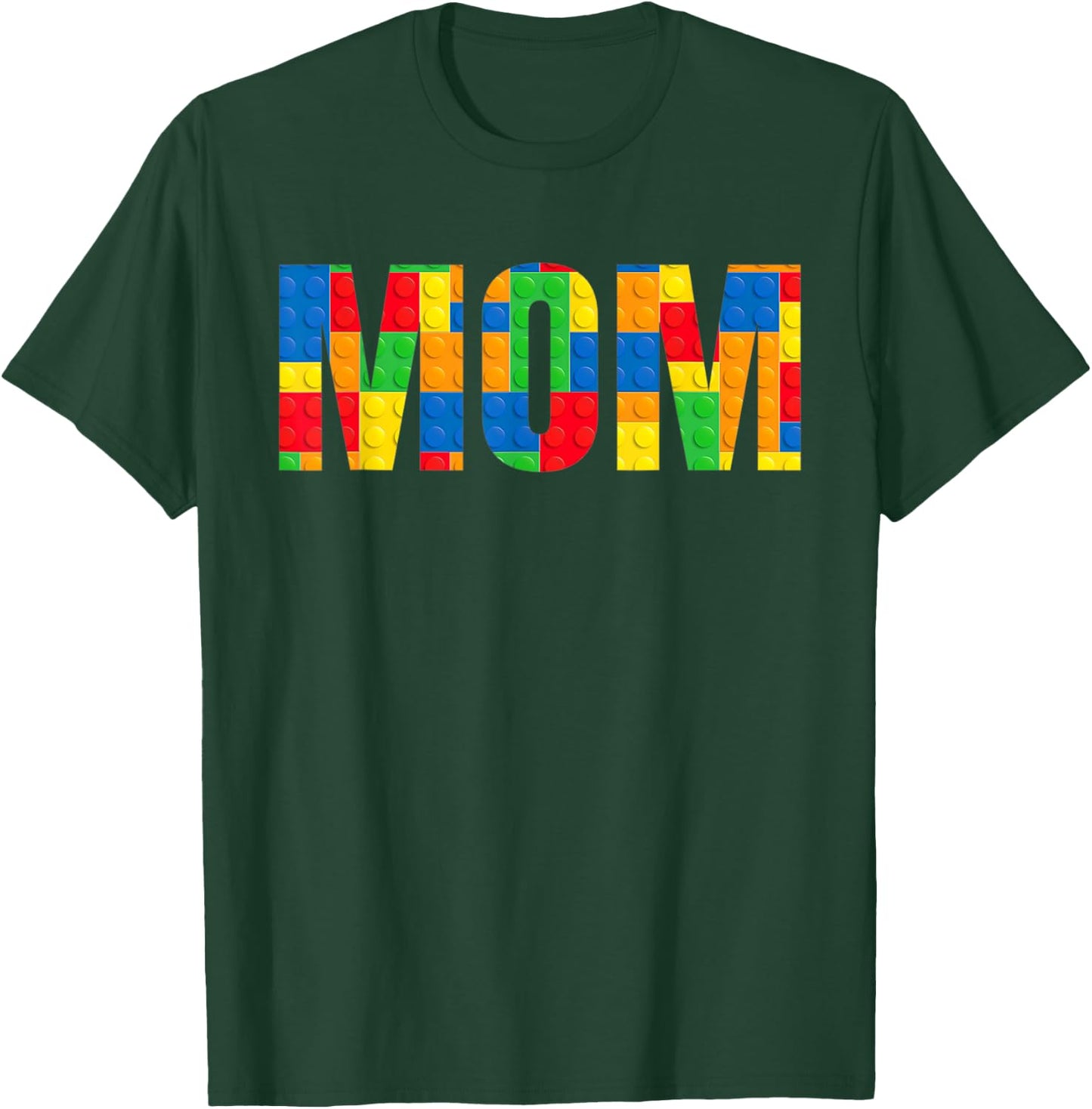 Mom Parent Brick Master Builder Building Blocks Set Family T T-Shirt - T-Shirt | Forest