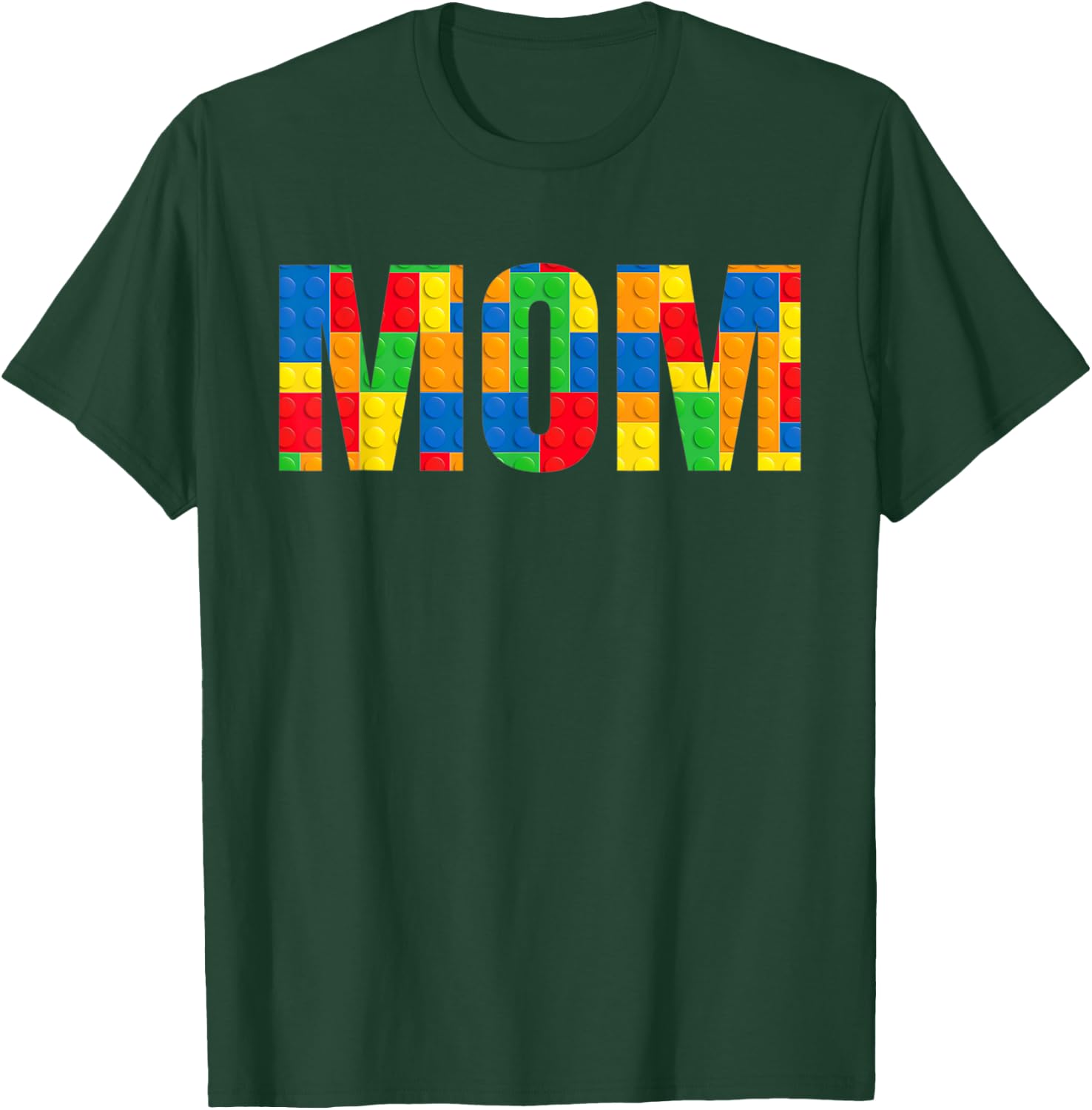 Mom Parent Brick Master Builder Building Blocks Set Family T T-Shirt - T-Shirt | Forest