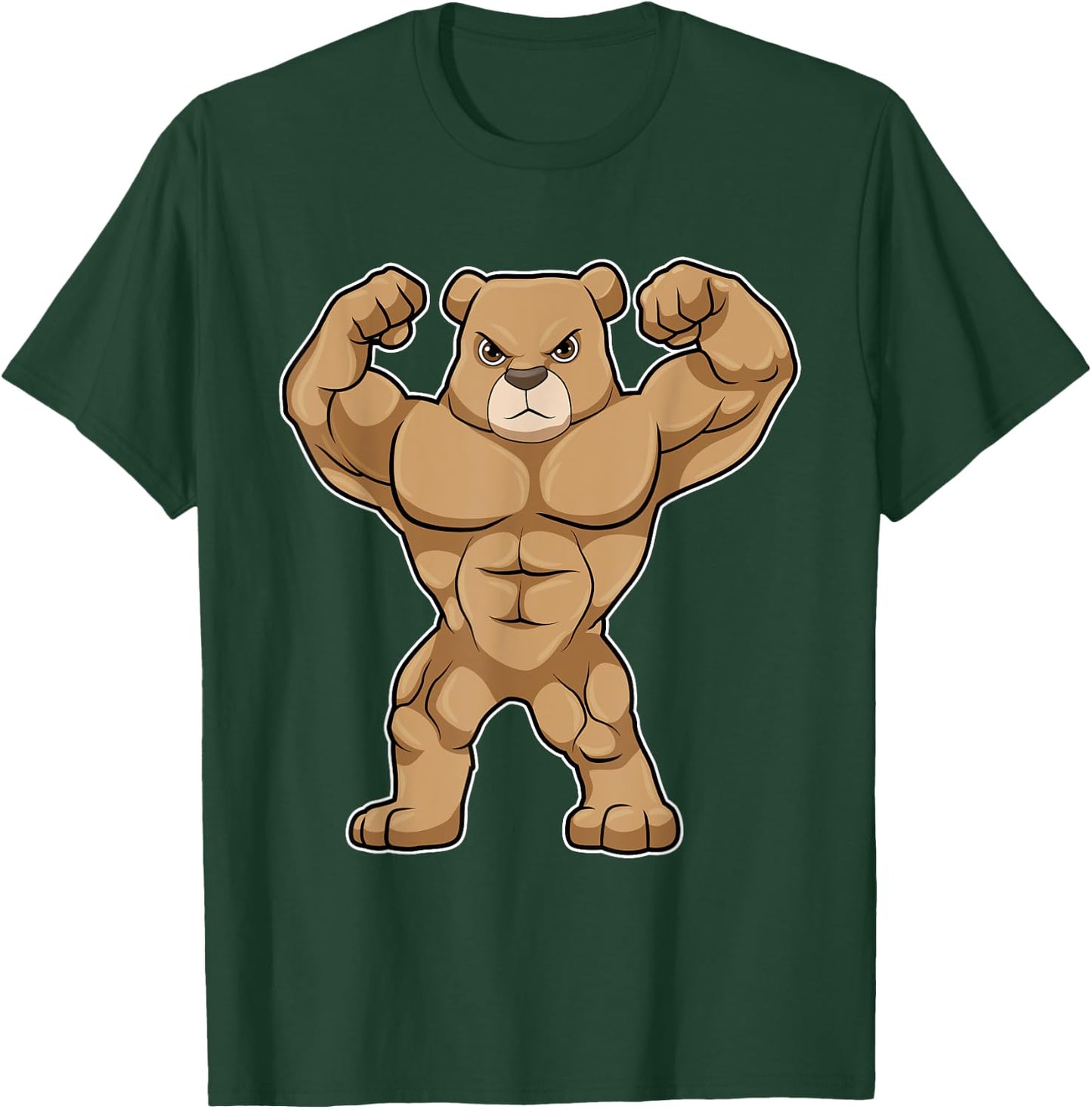 Bear Bodybuilder Bodybuilding Sports T-Shirt - T-Shirt | Forest