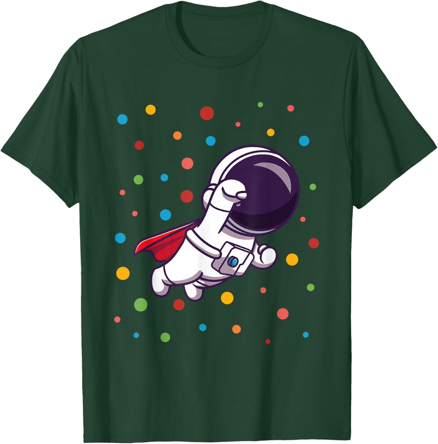 Dot Day Shirt Polka Dots Astronaut Kids Boys Youths T-Shirt - T-Shirt | Forest