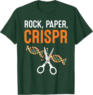 Crispr Rock Paper Scissors Scientist Biologist Gift T-Shirt - T-Shirt | Forest