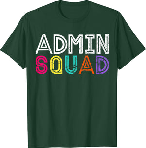 Funny Office Admin Squad Team Vintage style Back to School T-Shirt - T-Shirt | Forest