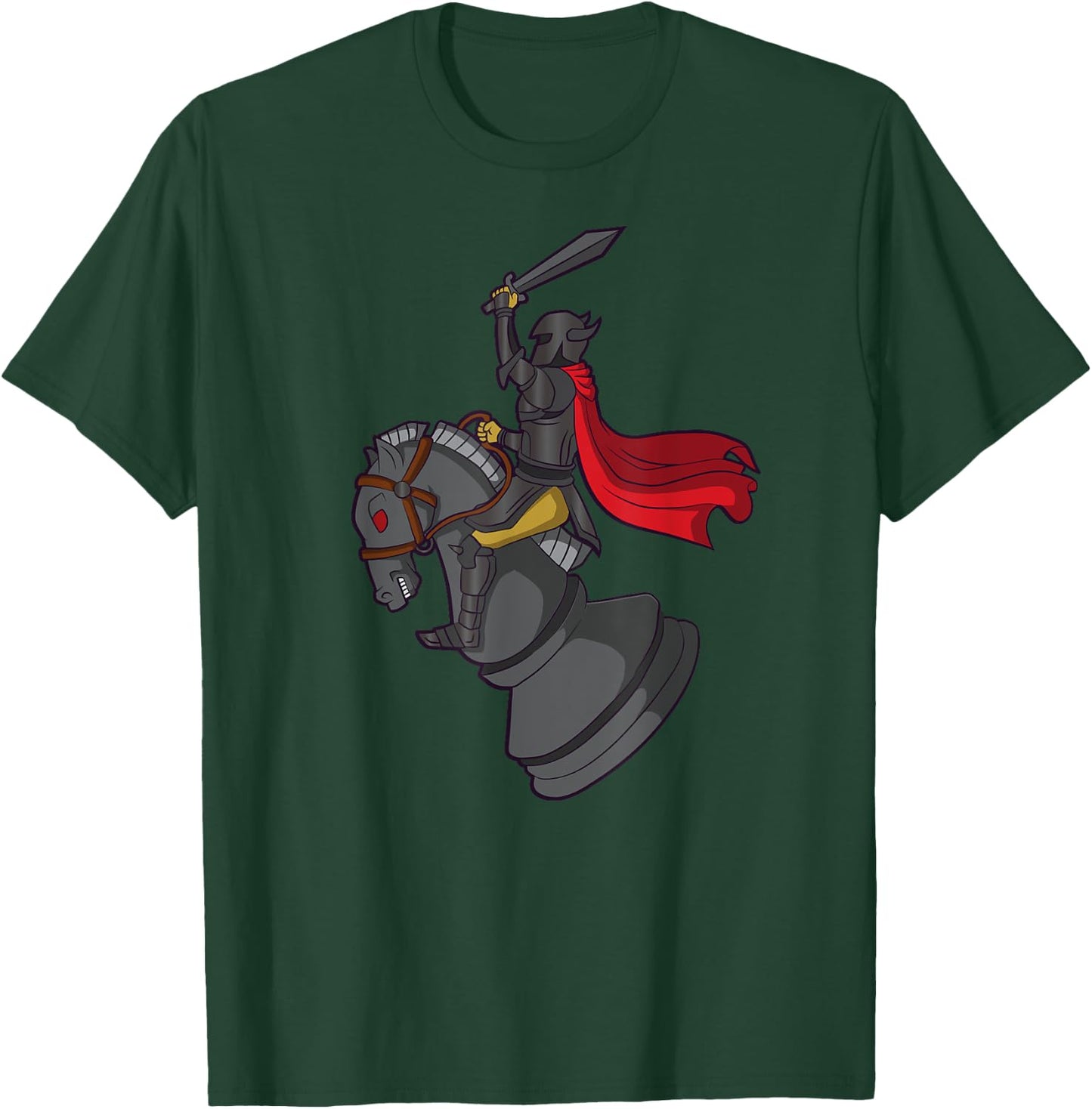 Chess Knight Attack Chessboard Chessmen Checkmate T-Shirt - T-Shirt | Forest