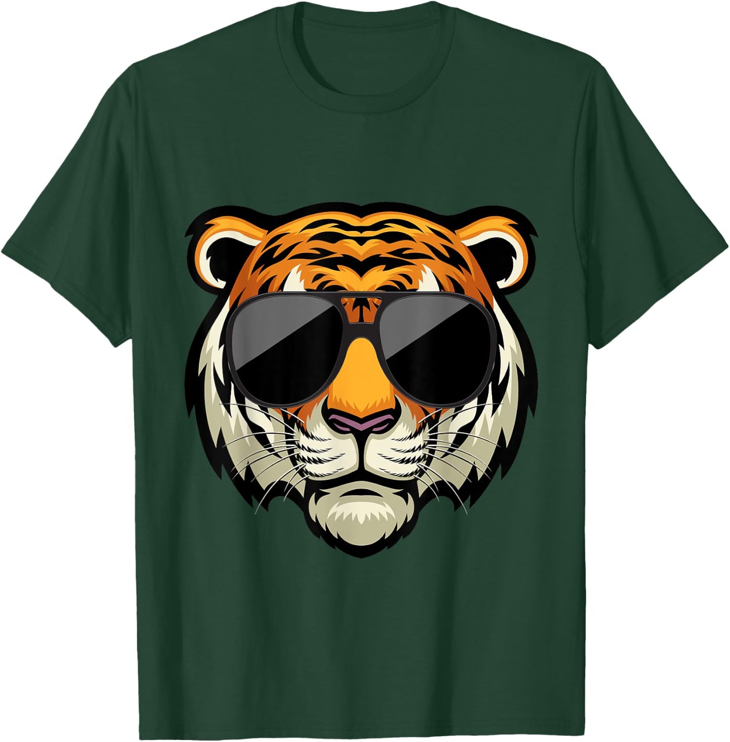 Cool Tiger Striped Animal Design Theme Party For Boys Girls T-Shirt - T-Shirt | Forest