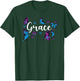 Christian Bible Verse Quote Butterfly Grace T-Shirt - T-Shirt | Forest