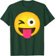 Emoticon Winking Face with Stuck-Out Tongue and Winking Eye T-Shirt - T-Shirt | Forest