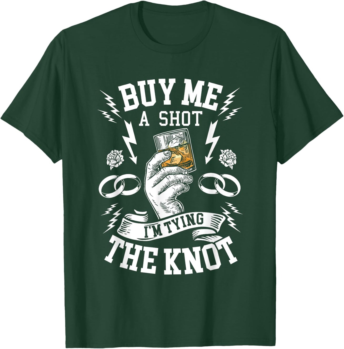 Groom Groomsmen Bachelor Party Funny Shot Drinking T-Shirt - T-Shirt | Forest