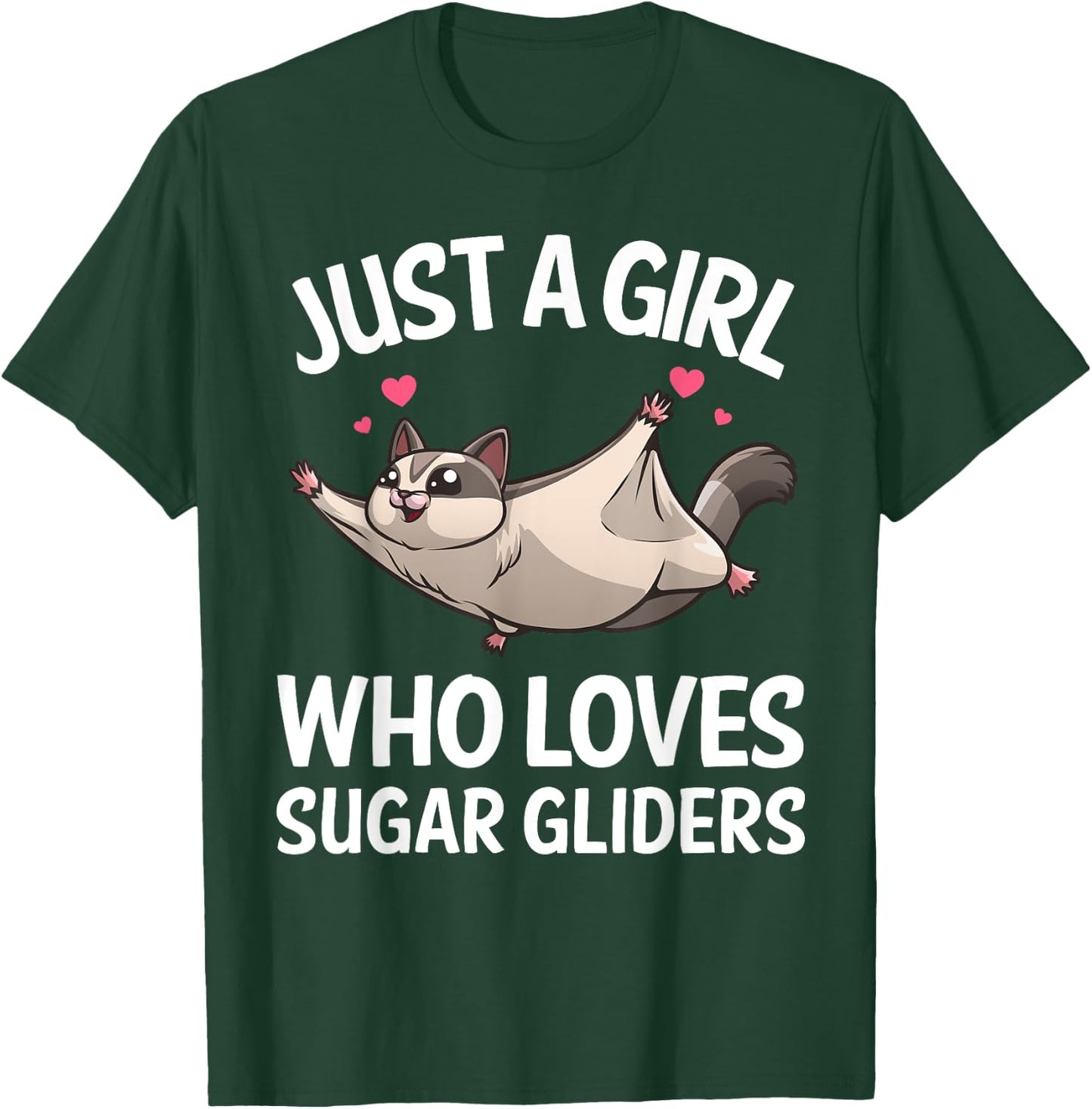 Funny Sugar Glider Design For Girls Women Gliding Animal T-Shirt - T-Shirt | Forest