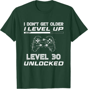 Level 30 Unlocked Gamer 30th Birthday Decorations Party 1992 T-Shirt - T-Shirt | Forest