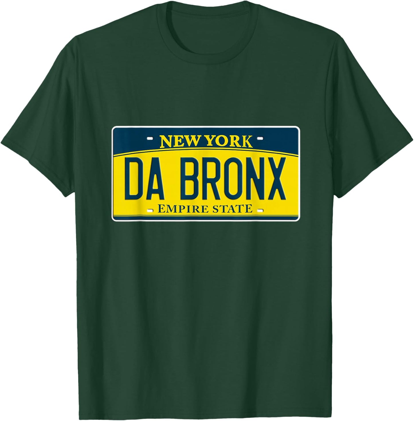 Funny Da Bronx New York NY Neighborhood License Plate T-Shirt - T-Shirt | Forest