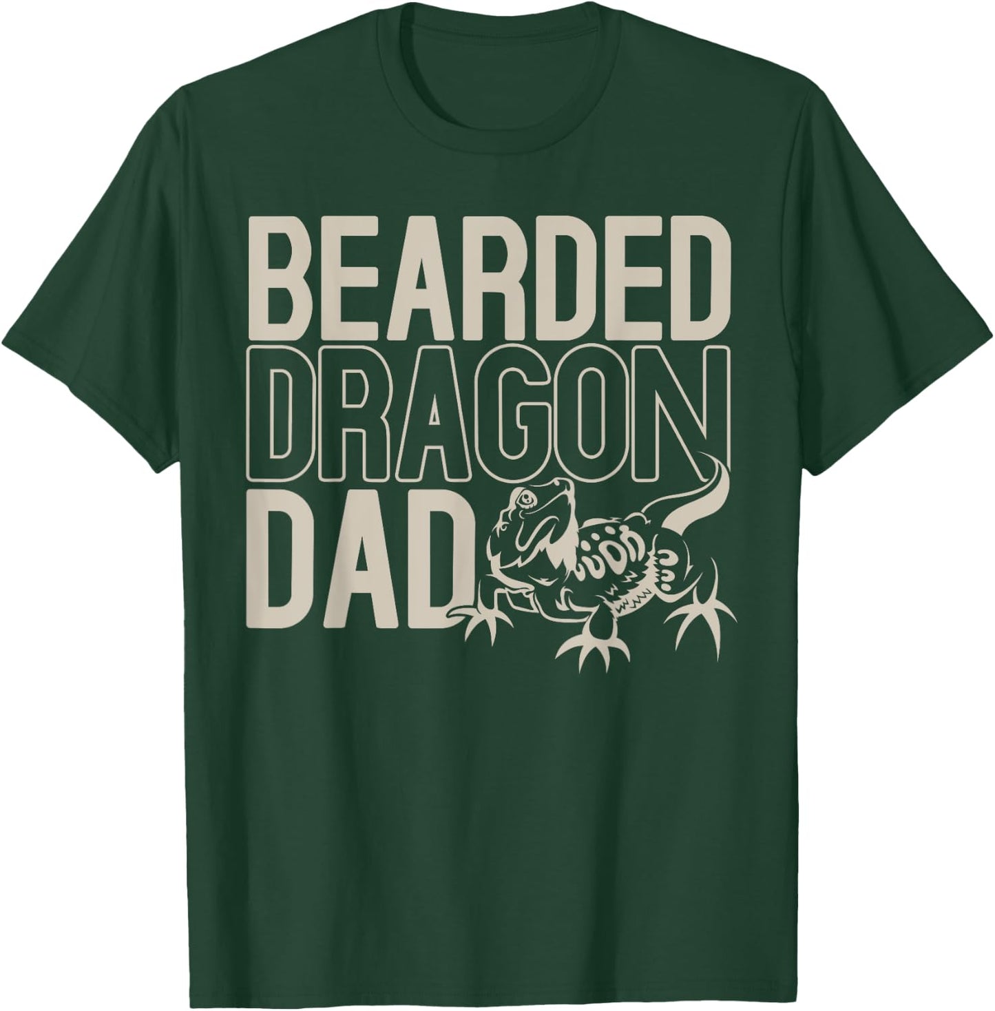 Pet Owner Dad Lizard Reptile Fathers Day Bearded Dragon T-Shirt - T-Shirt | Forest