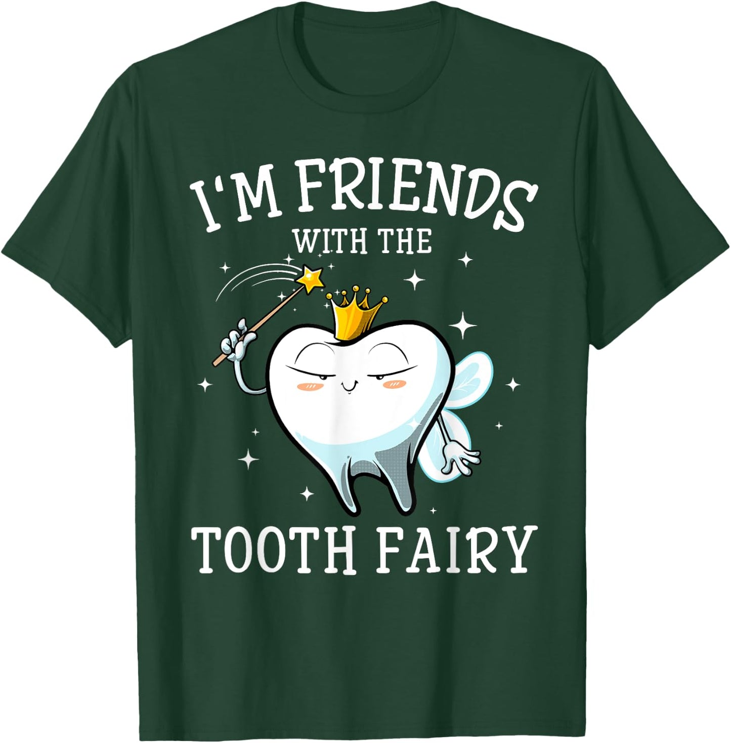 Cool Tooth Fairy Art Men Women Oral Dentist Dental Assistant T-Shirt - T-Shirt | Forest