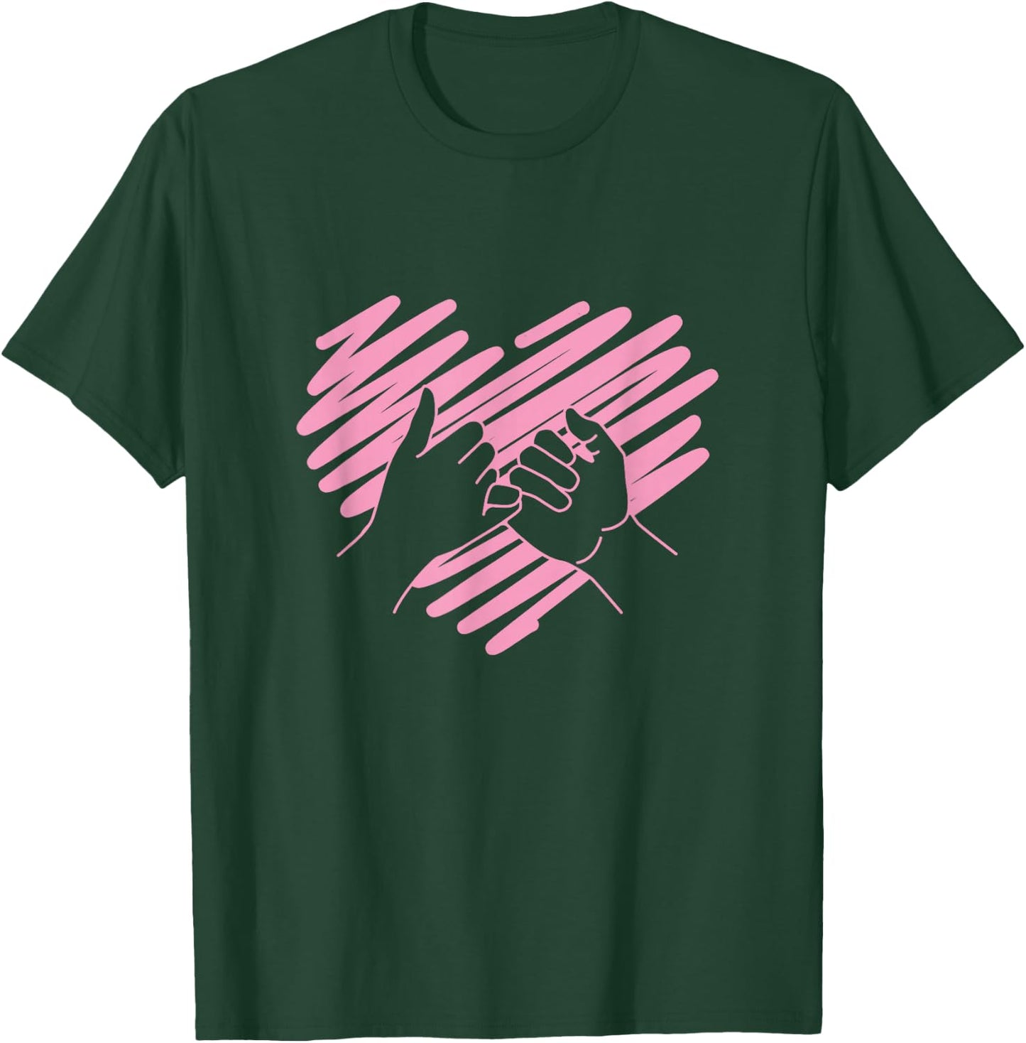 Best Friend Pinky Promise - Aesthetic Gift T-Shirt - T-Shirt | Forest