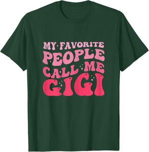 Groovy My Favorite People Call Me GiGi Mother's Day T-Shirt - T-Shirt | Forest
