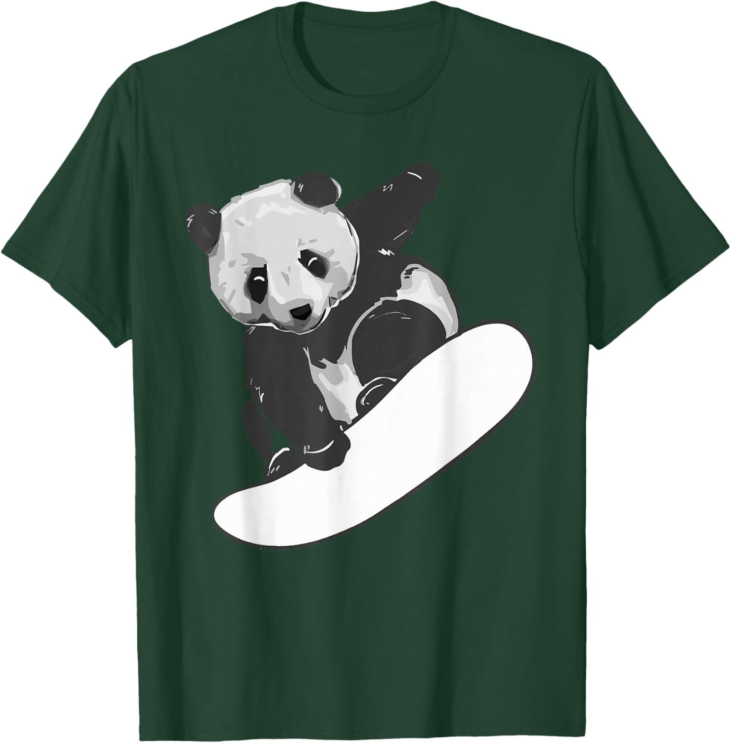 Snowboarding Snowboarding Panda Funny Gift T-Shirt - T-Shirt | Forest