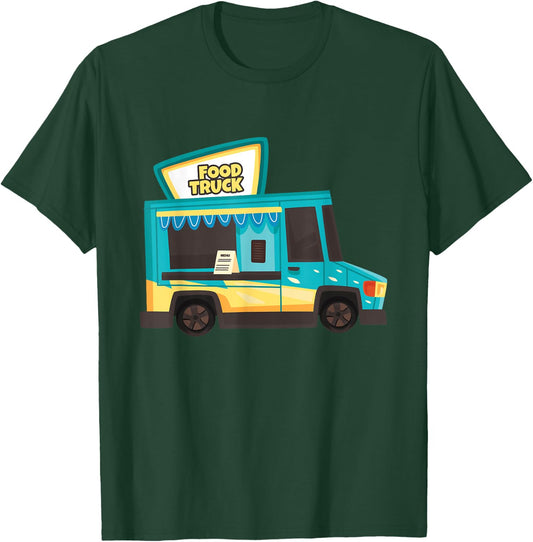 Food Truck Food on Wheels Mobile Restaurant Food T-Shirt - T-Shirt | Forest