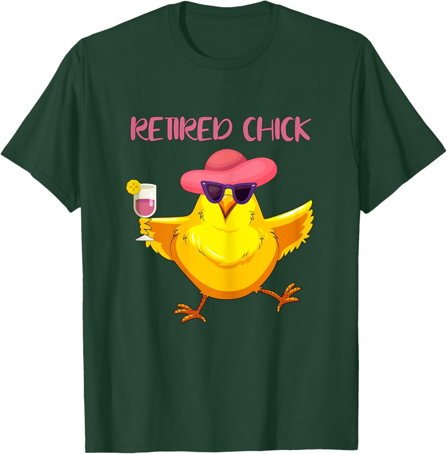 Retired Chick 2020 Funny Retirement Gift Grandma Mom T-Shirt - T-Shirt | Forest
