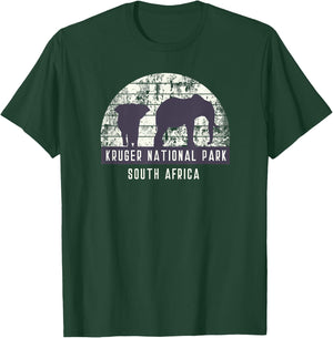 Men's Elephant South African Safari National Park T Shirt T-Shirt - T-Shirt | Forest