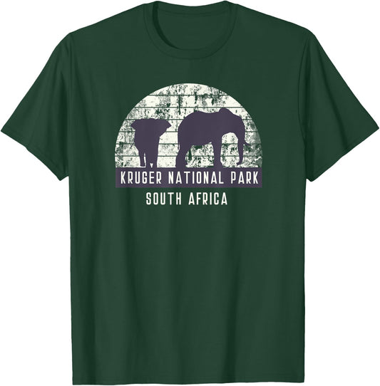 Men's Elephant South African Safari National Park T Shirt T-Shirt - T-Shirt | Forest