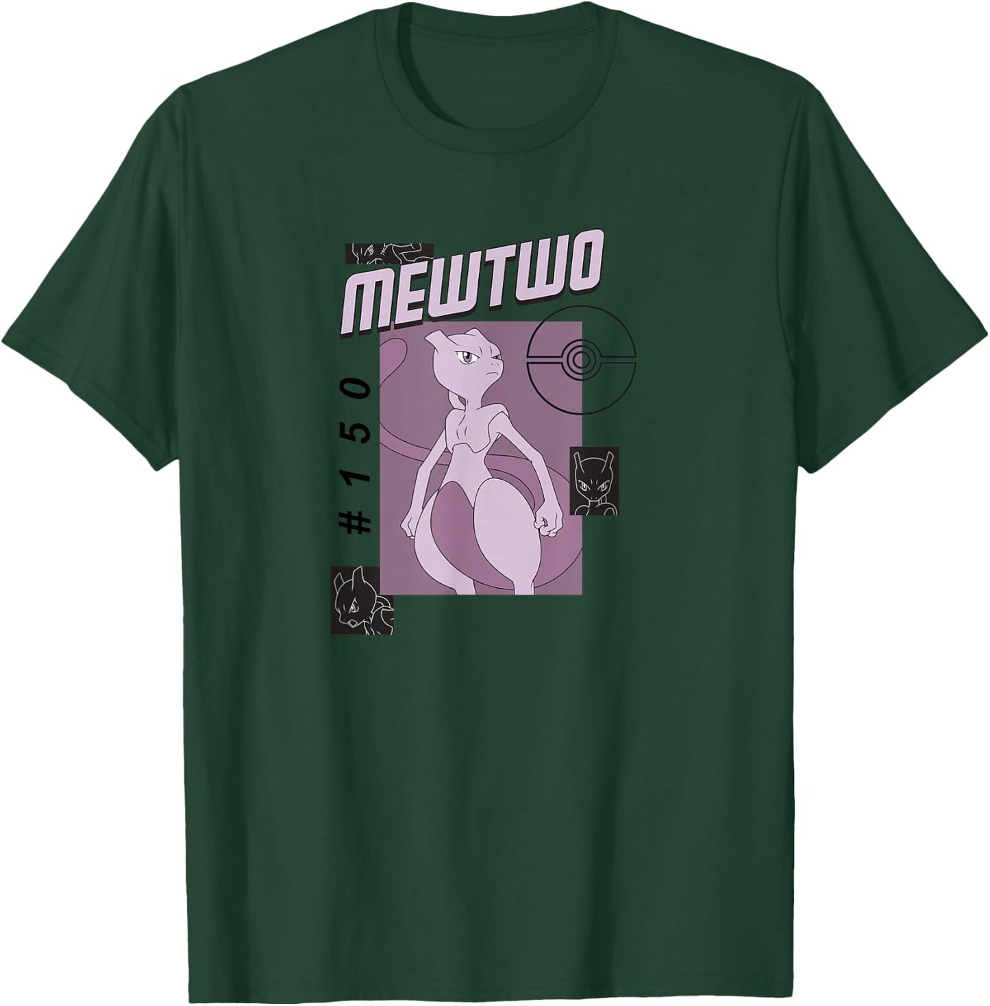 Pokemon Mewtwo #150 T-Shirt - T-Shirt | Forest