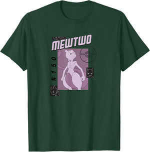 Pokemon Mewtwo #150 T-Shirt - T-Shirt | Forest