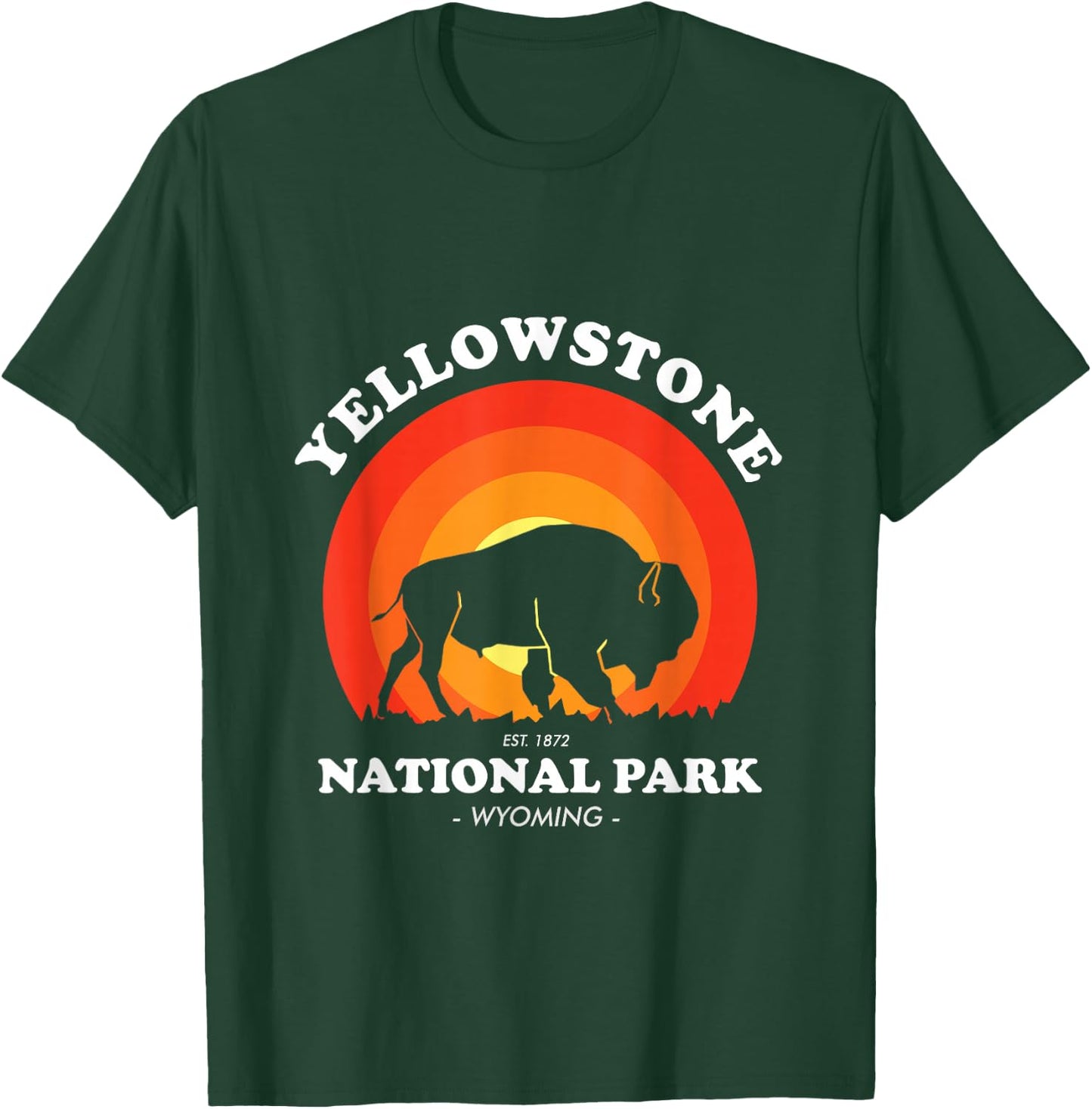 Yellow Stone National Park- Vintage T-Shirt - T-Shirt | Forest