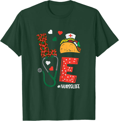 Love Nurselife Taco Cinco De Mayo Nurse Women Scrub Top