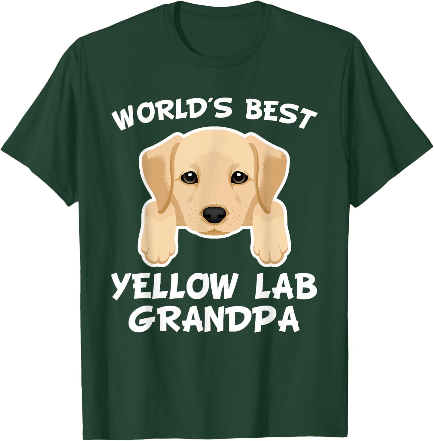 World's Best Yellow Lab Grandpa Dog Granddog Men T-Shirt - T-Shirt | Forest